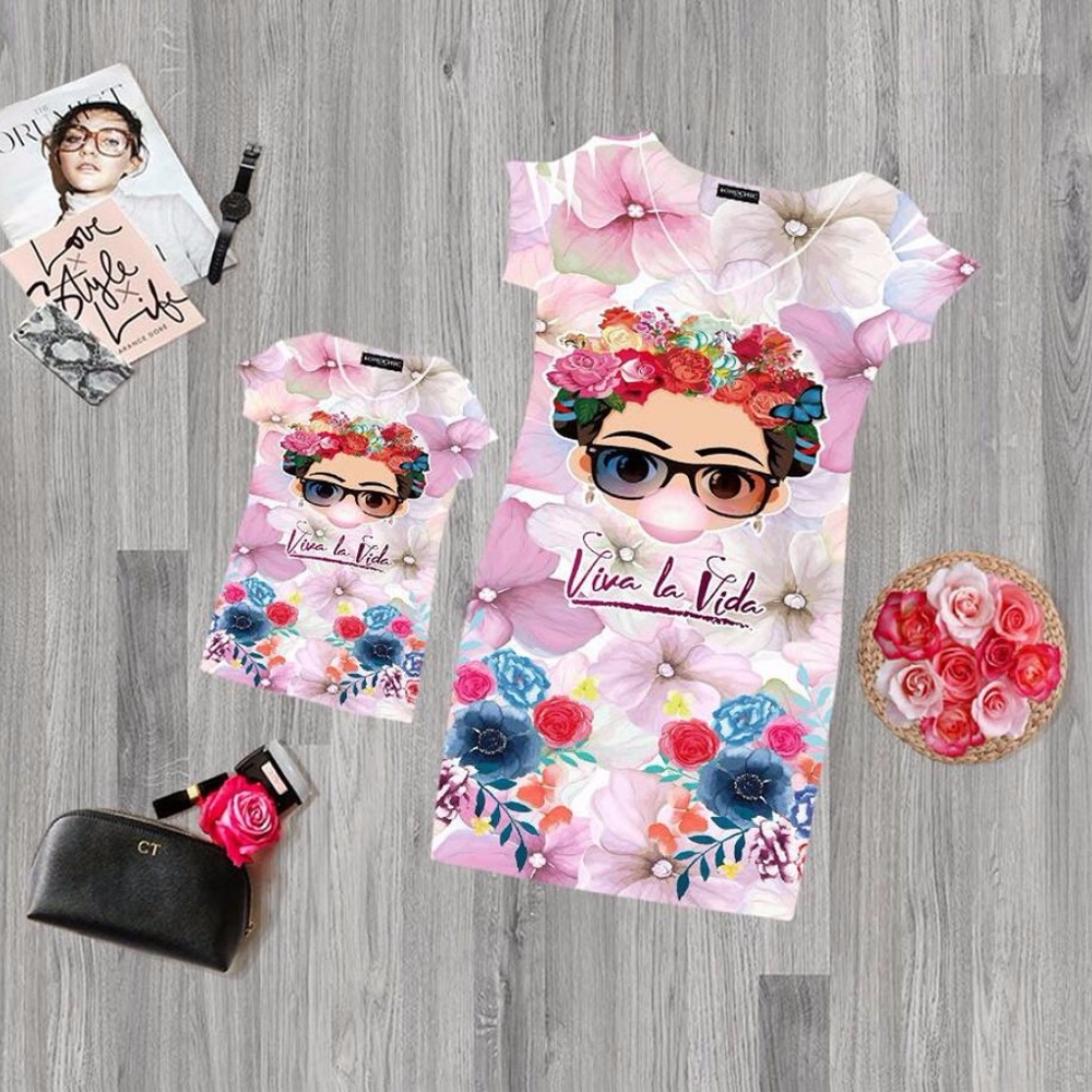 New Frida Kahlo Mini Dress Bodycon Viva La Vida!